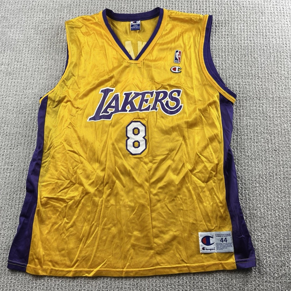 Vintage Champion Kobe Bryant Los Angeles Lakers #8 Jersey Size 44 NBA Basketball